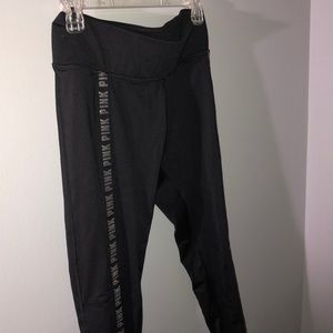 victoria’s secret pink ~ “cozy” black leggings